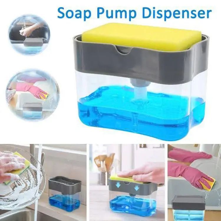 *2in1 Sponge Caddy with Soap Dispenser