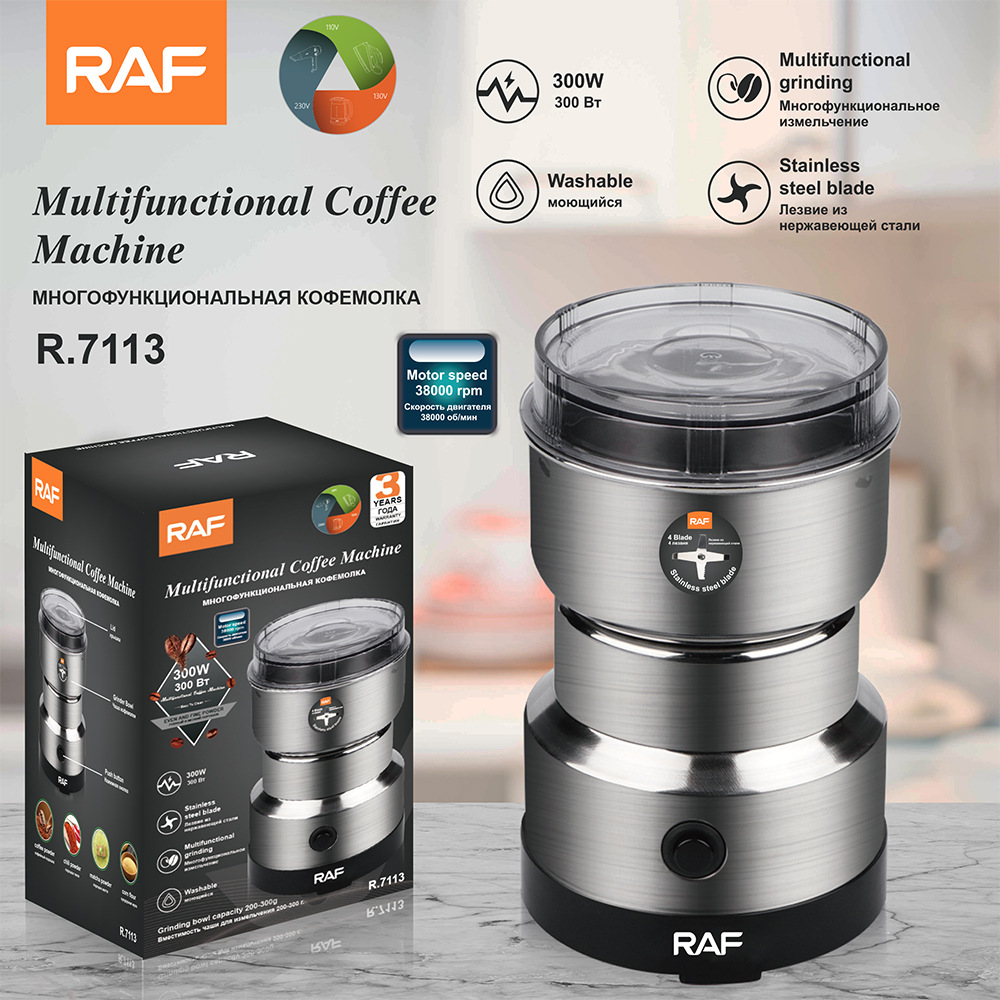 RAF 4 Blade Electric Coffee & Spice Grinder R.7113