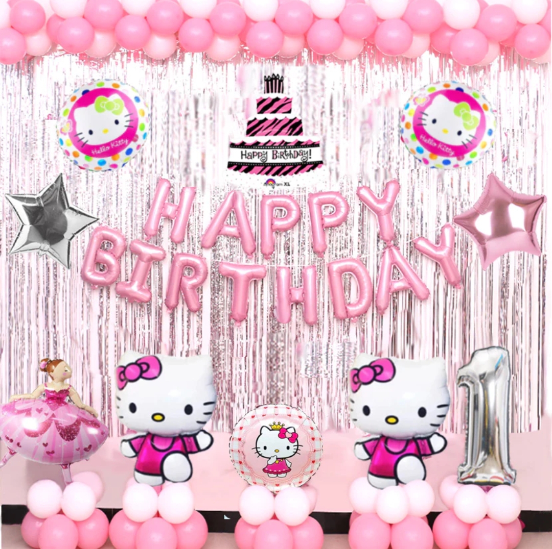 Hello Kitty Theme Birthday Party Decorations Full 